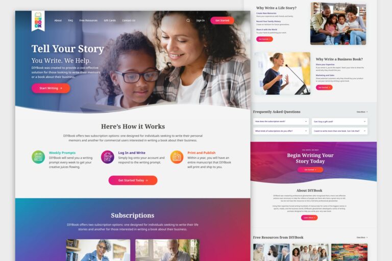 Website Design for Ghostwriting Subscription Service